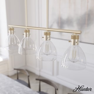Hunter Van Nuys Linear Chandelier - Kitchen Island, Dining Room - Industrial, Modern Farmhouse, Transitional