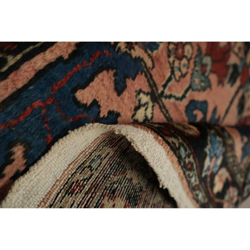 Hand Knotted Oriental 100% Wool Carpet Traditional Floral Coral Lilian Area Rug - 3' 10'' X 2' 5''