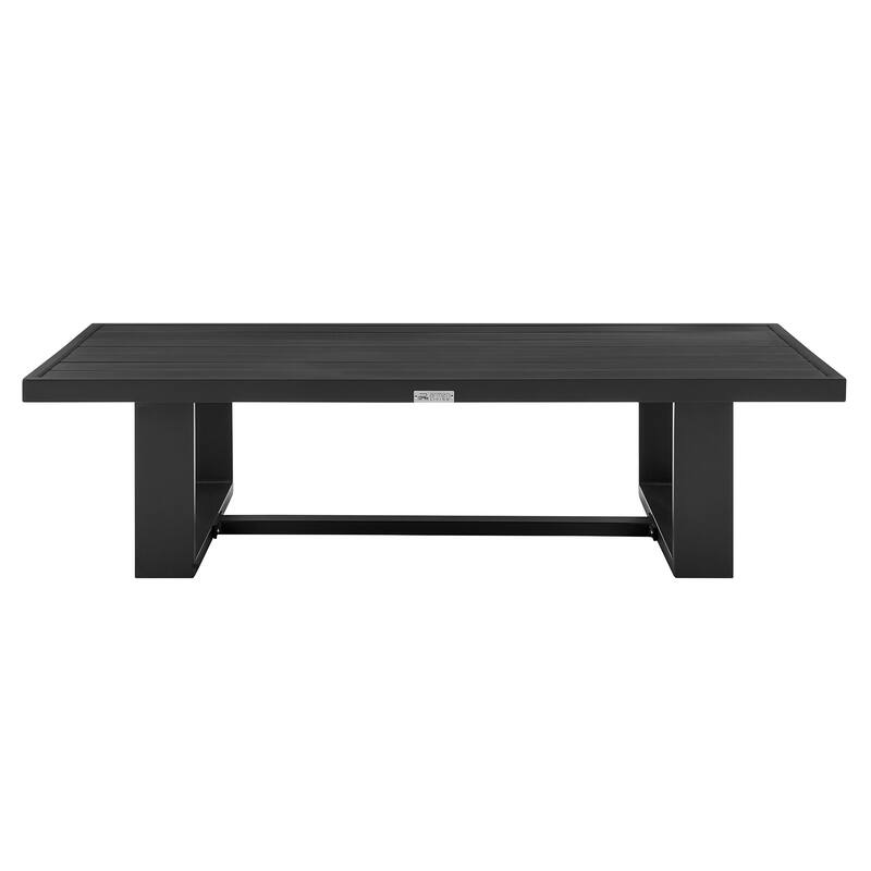 Alegria 4 Piece Outdoor Black Aluminum & Grey Cushion Seating Set