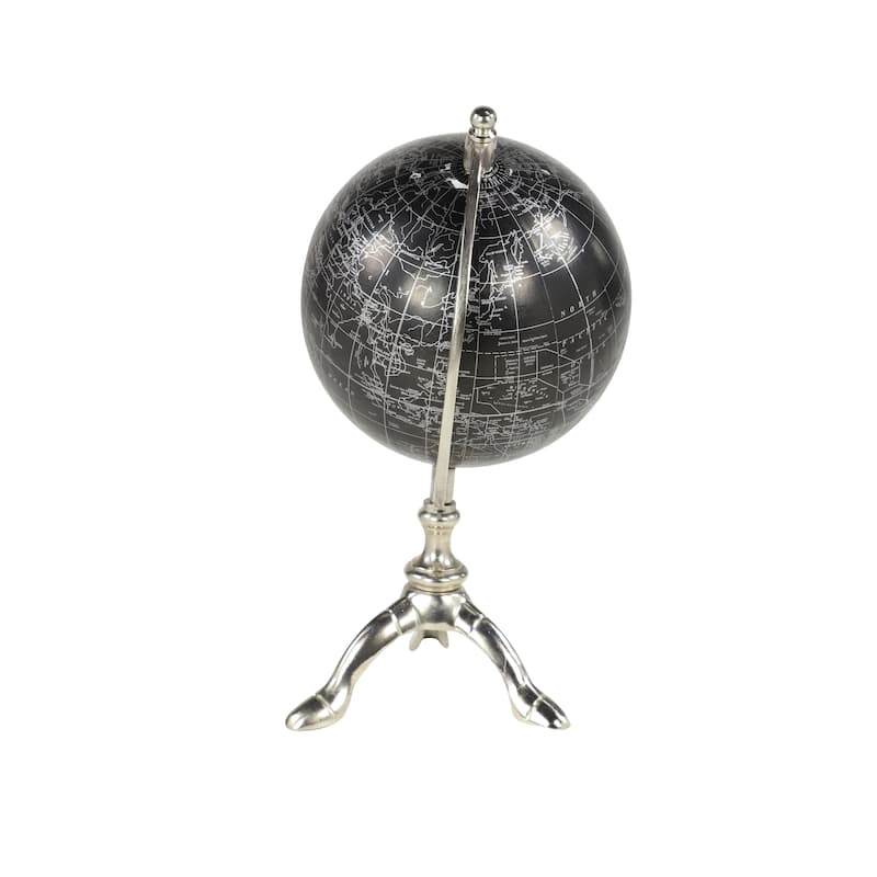 Brown Aluminum Rustic Globe 12 x 7 x 6 - 7 x 6 x 12