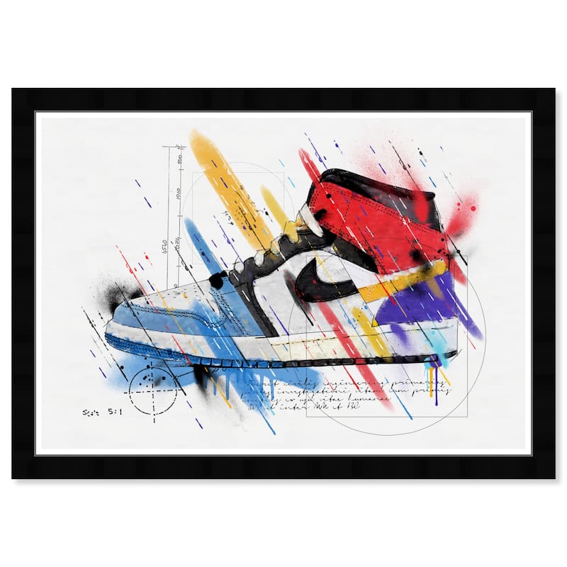 Wynwood Studio Prints Fashion and Glam Artistic Sneaker White and Modern & Contemporary Wall Art Canvas Print