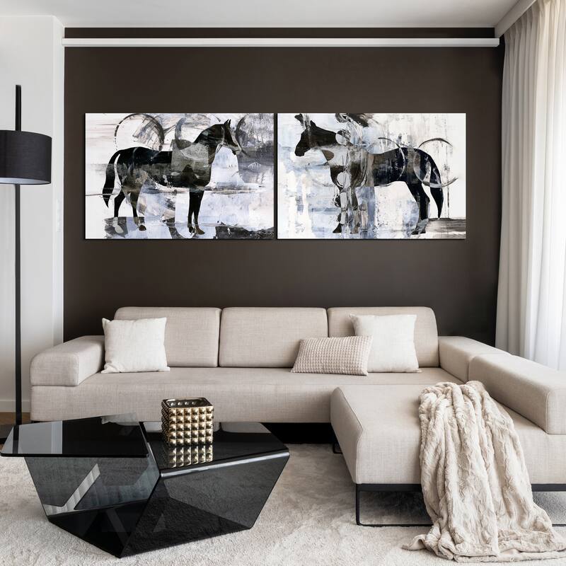 Empire Art Direct Equestrian Essence Horse Printed Tempered Glass Wall Art - Multi-Color