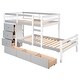 preview thumbnail 25 of 28, Twin over Twin Loft Bunk Bed with Drawers and Ladder