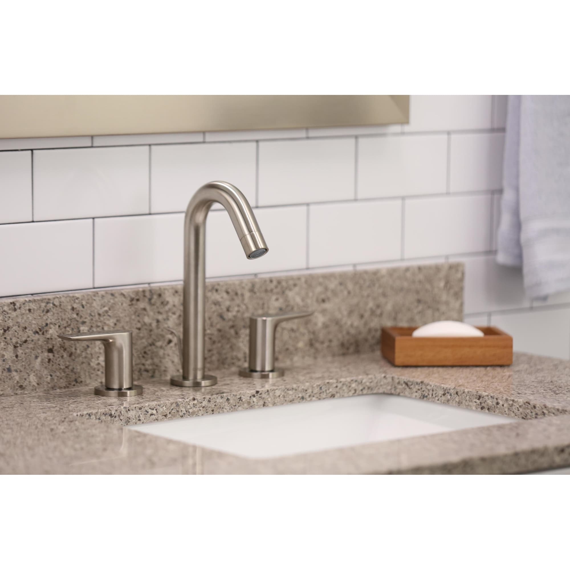 Hansgrohe Logis Widespread Bathroom Faucet with EcoRight and