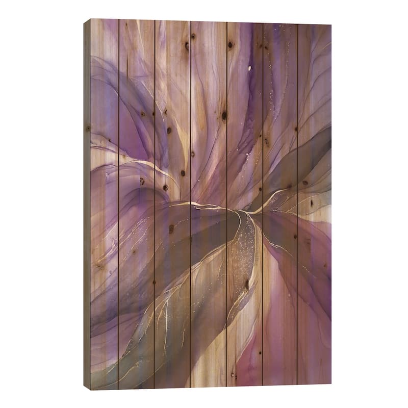 Purple Fantasy Print On Wood by Monet & Manet Art Studio - Multi-Color - 26x18x1.5
