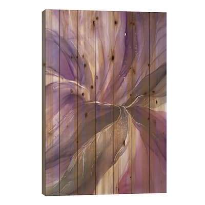 Purple Fantasy Print On Wood by Monet & Manet Art Studio - Multi-Color