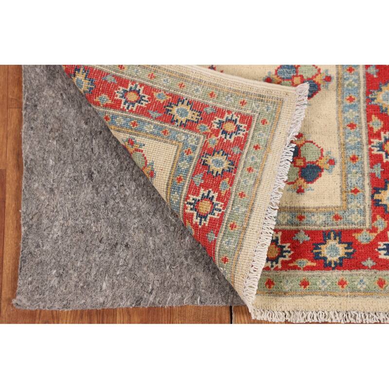 Geometric Kazak Oriental Runner Rug Handmade Wool Carpet - 2'3" x 6'0"