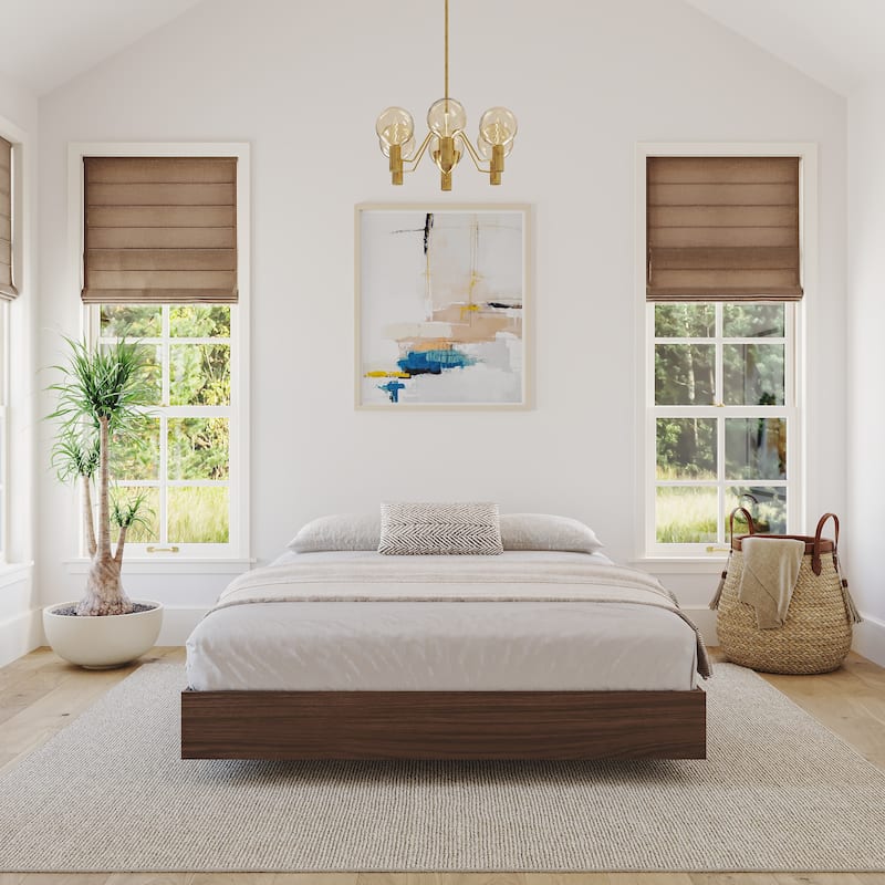 Nexera Platform Bed Frame , Brown