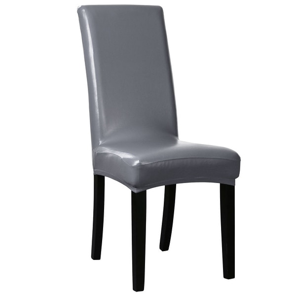4pcs Waterproof Elastic Chair Slipcover Dining Room Chair Seat