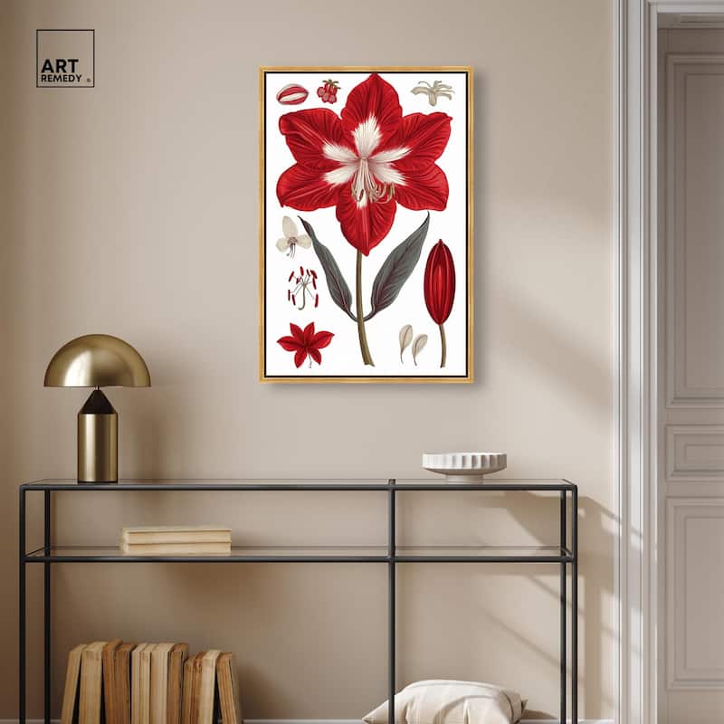Amaryllis Anatomy Canvas by Art Remedy