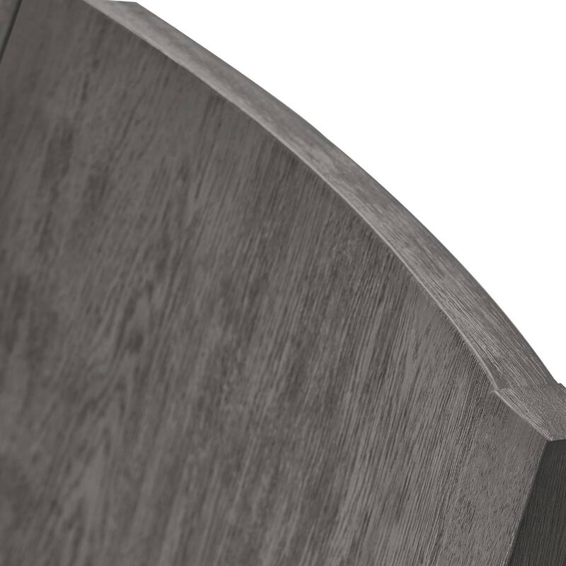 38 Inch Mahogany Wood Dining Chair with Panel Back, Gray