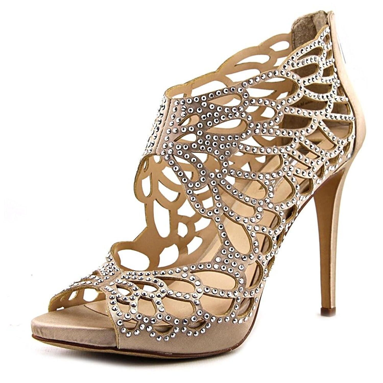 INC International Concepts Womens Renita Fabric Open Toe Special Occasion Sli...