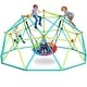 preview thumbnail 1 of 15, Hapfan 800lbs 10ft Metal Climbing Dome Swing Set with Saucer Swing for Outdoor Backyard