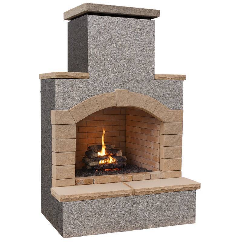 48 in. Tile and Stucco Propane Gas Outdoor Fireplace