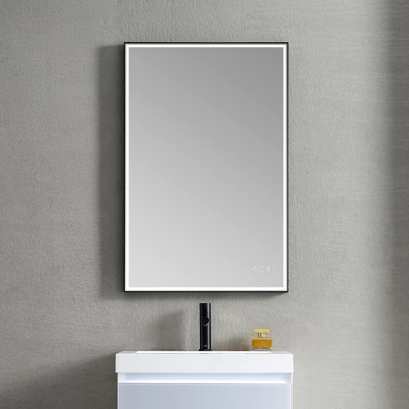 LED Lighted Floating / Wall Huang Vanity with Acrylic Sink and Comfortable Dimmed Vanity Light