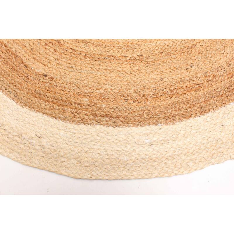 ECARPETGALLERY Braided Weave Palas Denizli Tan Jute Rug - 3'7 x 3'7