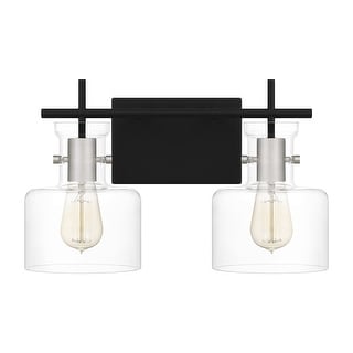 Pensbury 2-Light Matte Black Vanity Light