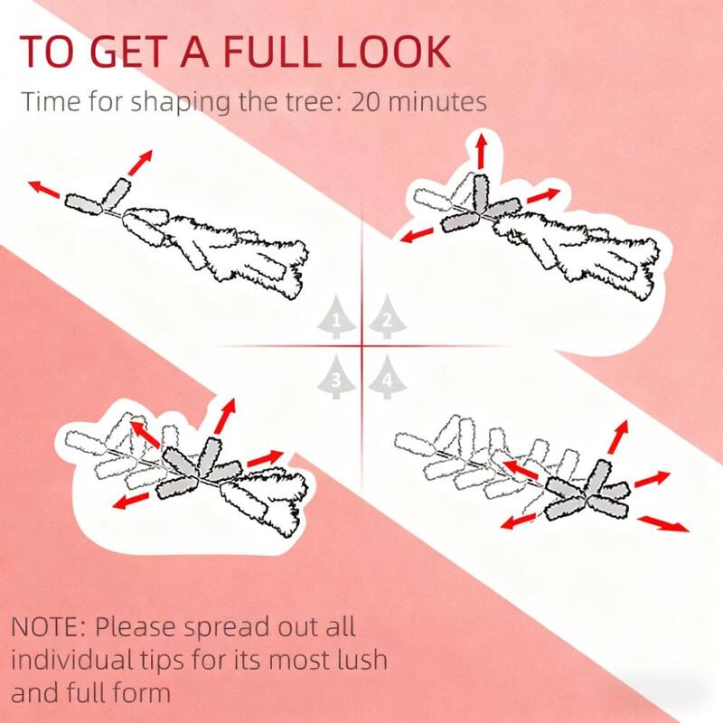 Hinged Xmas Tree,Artificial Flocked Christmas Tree with Snow Tips, Easy Assembly,for Festive Christmas Decor - Green