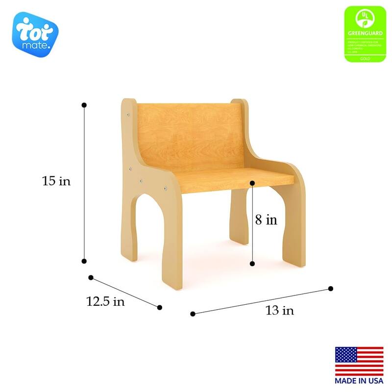 Tot Mate 8" Laminate Activity Chair Pack of 2, Assembled