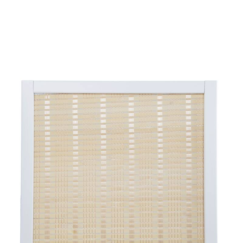 Roundhill Furniture Inkwell 4-Panel Bamboo Room Divider, Folding Portable Partition Screen