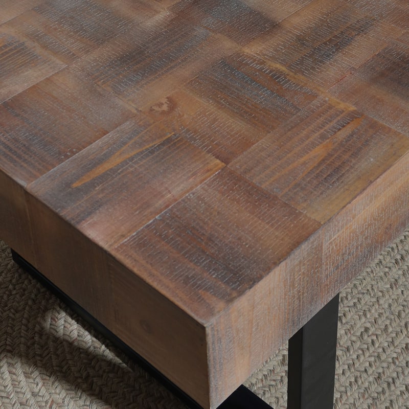 Rustic Industrial Wood Coffee Table