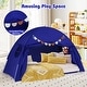 preview thumbnail 18 of 28, Gymax Twin Full Size Bed Tent w/2 Windows Flags for Boys & Girls Aged
