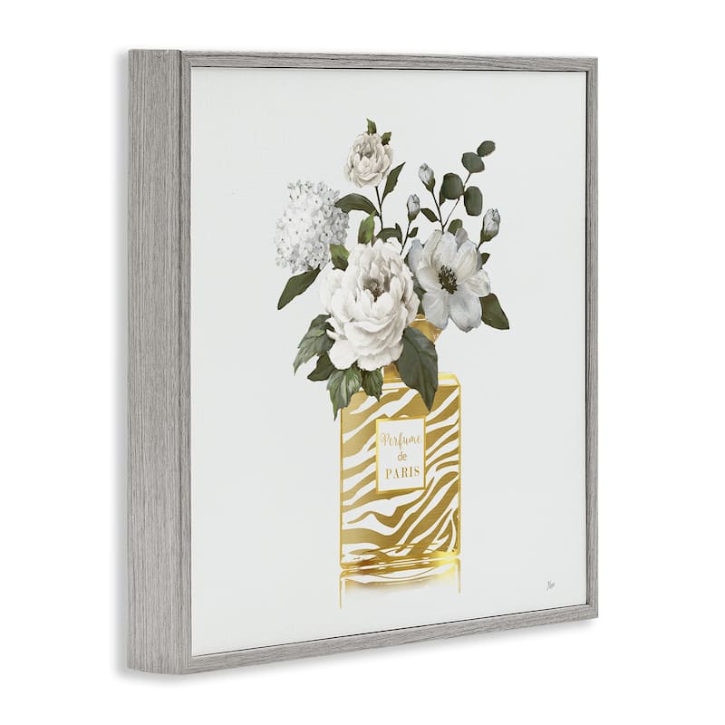 Stupell Chic Striped Perfume Bouquet Framed Giclee Art Design By Nan