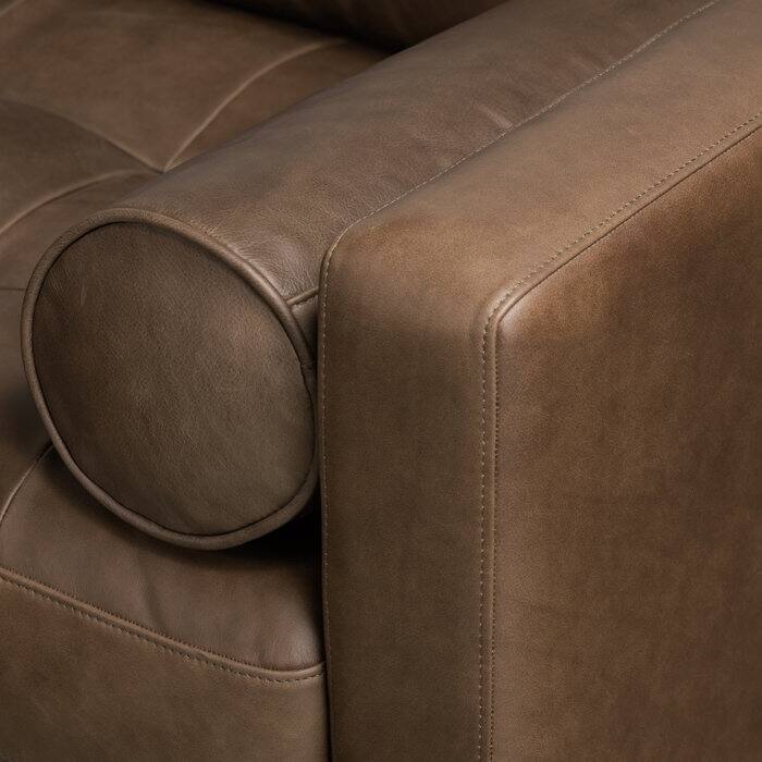 Poly & Bark Napa 104.5" Left Sectional Sofa - Full Grain Genuine Italian Leather