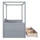 preview thumbnail 18 of 18, Twin Size Wooden Canopy Daybed with Two Drawers - Stylish and Functional Bedroom Furniture