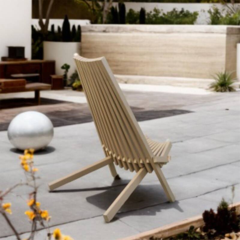 Acacia Wood Folding Chair with Long Back