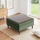 preview thumbnail 2 of 12, 31.78" W Oversized Square Upholstered Storage Ottoman with Wooden Tray