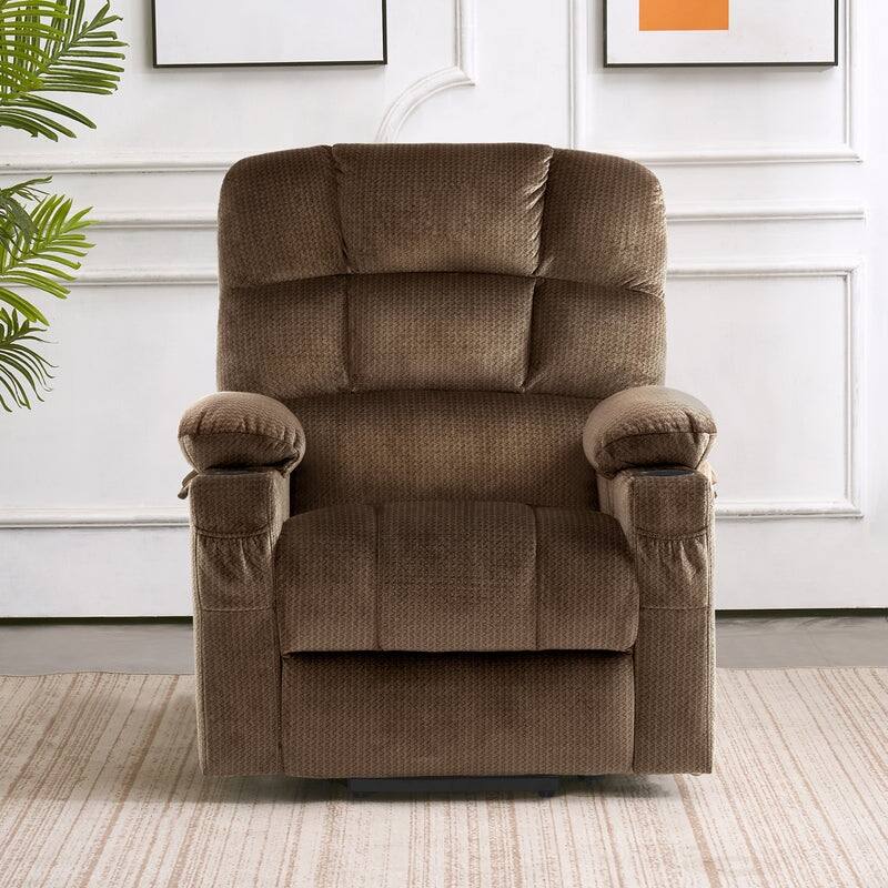 MCombo Dual Motor Power Lift Recliner Chair for Elderly, Massage and Heat, Fabric 7680