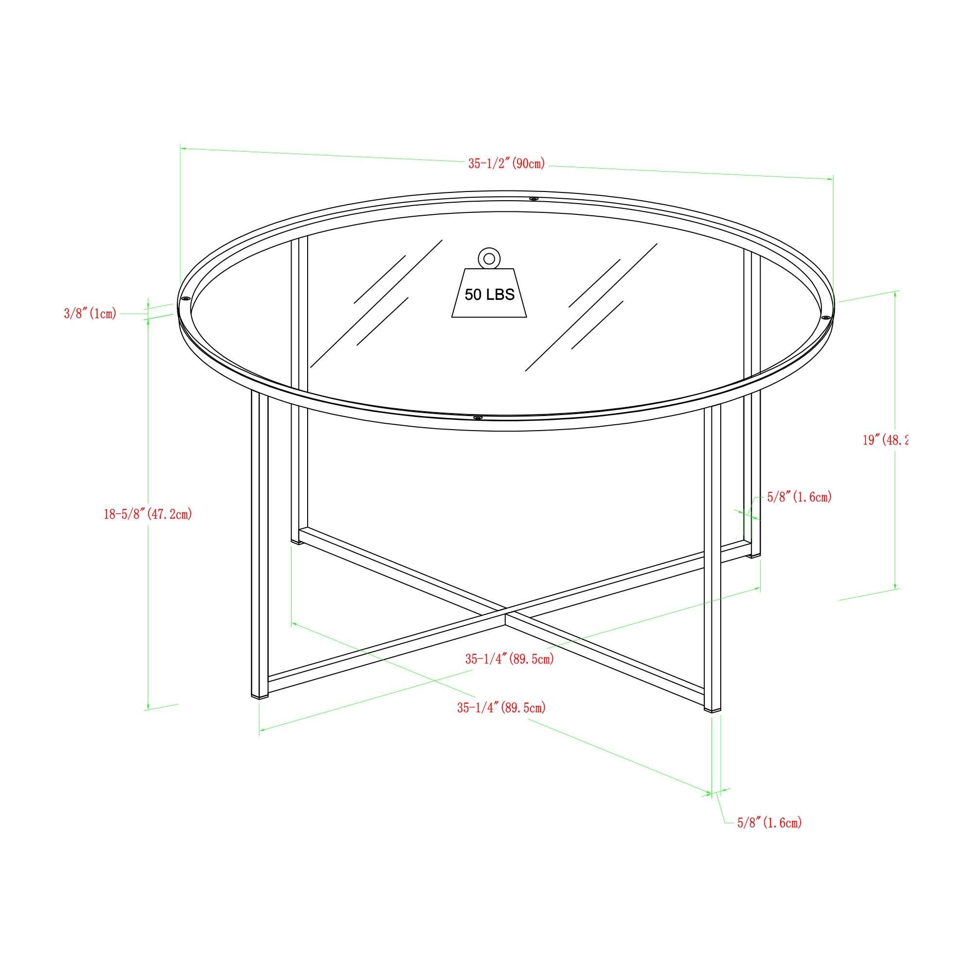 Middlebrook Designs 36inch Round Coffee Table Bed Bath & Beyond