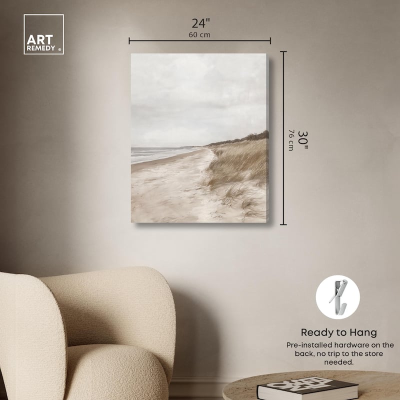 Coastal Calm Canvas by Art Remedy, Gallery Wrapped
