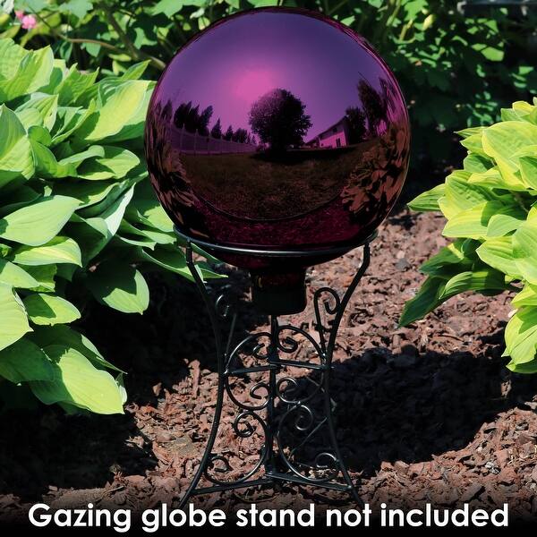 Shop Sunnydaze Merlot Mirrored Surface Glass Outdoor Garden Gazing