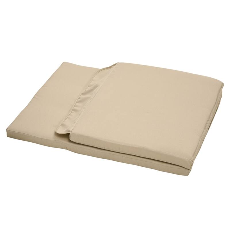 Beige Outdoor Porch Swing Cushions Two Piece Patio Seat and Back Cushions for Bench Chairs and Swings