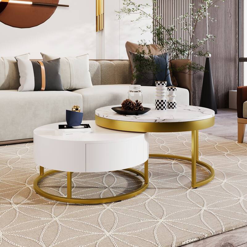 Modern Round Nesting Coffee Table