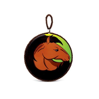 CoTa Global - Brown and Green Horse Ceramic Pot Holder - 7 Inches