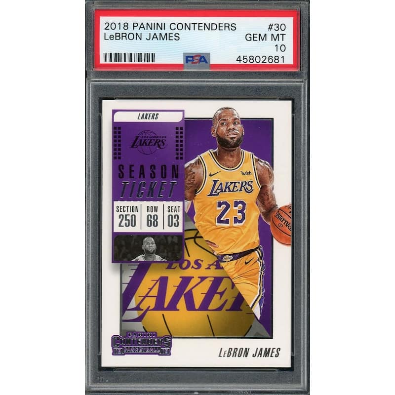 LeBron James 2018 Panini Chronicles Basketball Card #30 Graded PSA 10 - 8'6" x 11'6"
