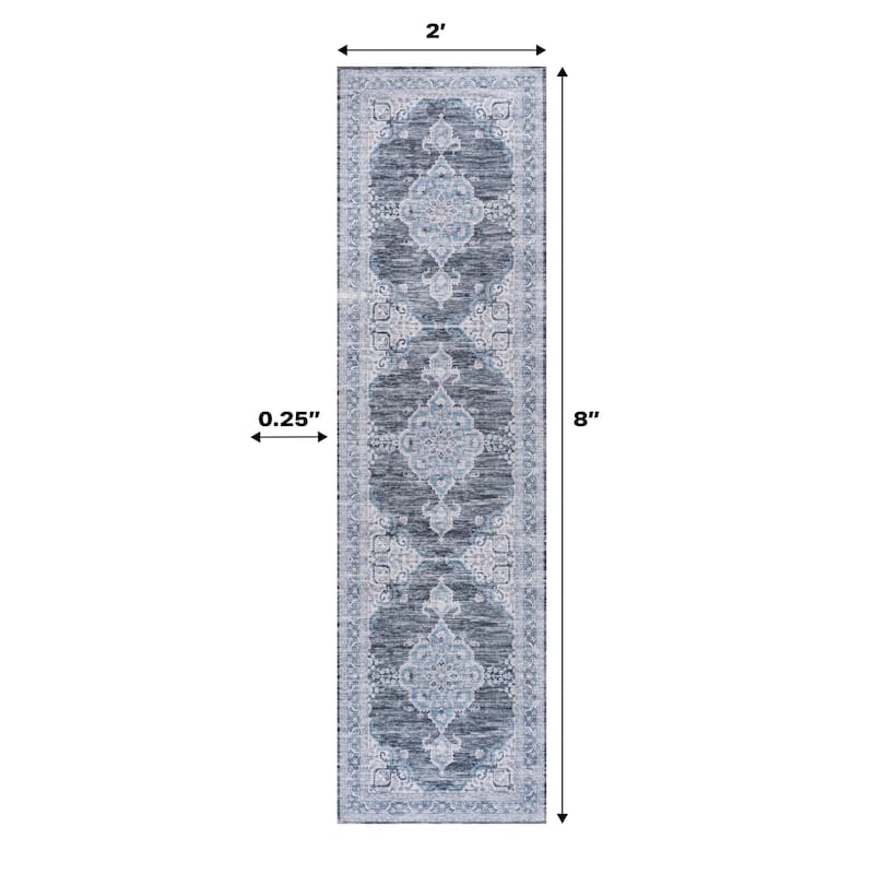 JONATHAN Y Chapell Cottage Medallion Machine-Washable Area Rug