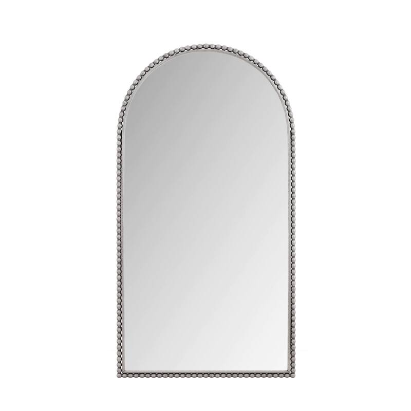 Iron Arch Retro Full Length Mirror With Supporting Feet, For Living Room, Bedroom (Silver)