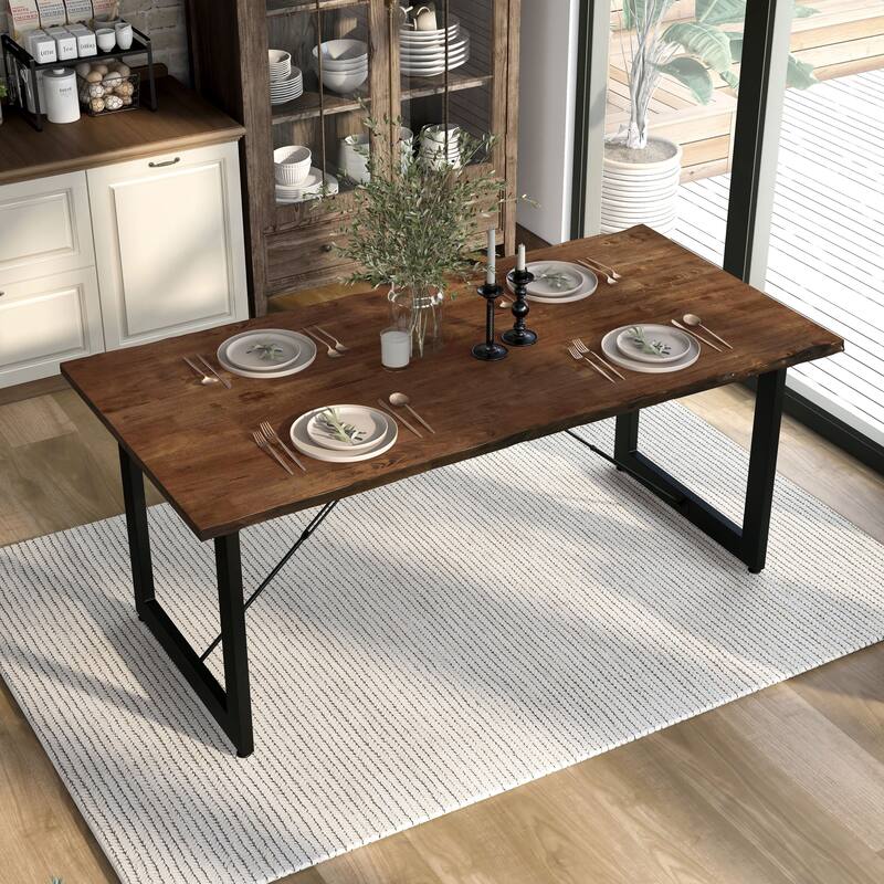 Mass Walnut 71-inch Live Edge Wood Dining Table by Furniture of America