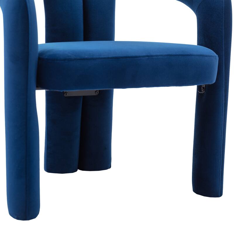 Navy 25.2" Accent Chair with Curved Backrest (Set of 2)