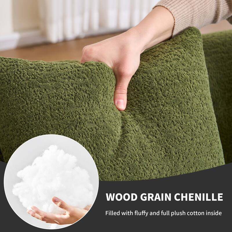 Full Compression Sponge L-Shape Sectional Sofa with Curved Chaise