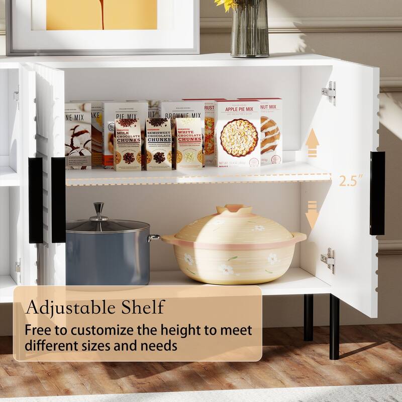 63-inch Modern Kitchen Buffet Cabinet Sideboard with Storage