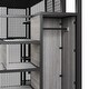 preview thumbnail 20 of 22, Full Size Metal Loft Bed with Wardrobe, Built-in Wood Tabletop Desk, Storage Shelves and Storage Stairs for Bedroom