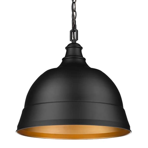 slide 2 of 7, Golden Lighting Rebel 2-light Pendant in Matte Black Matte Black with Matte Black