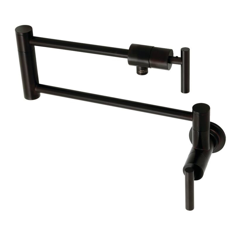 Manhattan Wall Mounted Pot Filler Faucet - Brushed Nickel