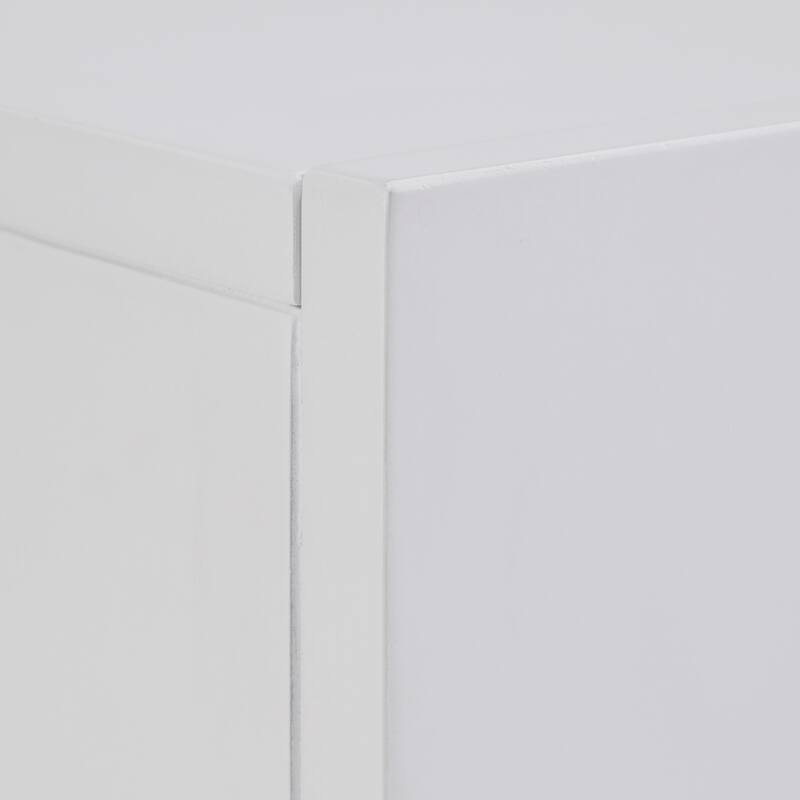 SEI Furniture Larry Industrial White Electric Fireplace