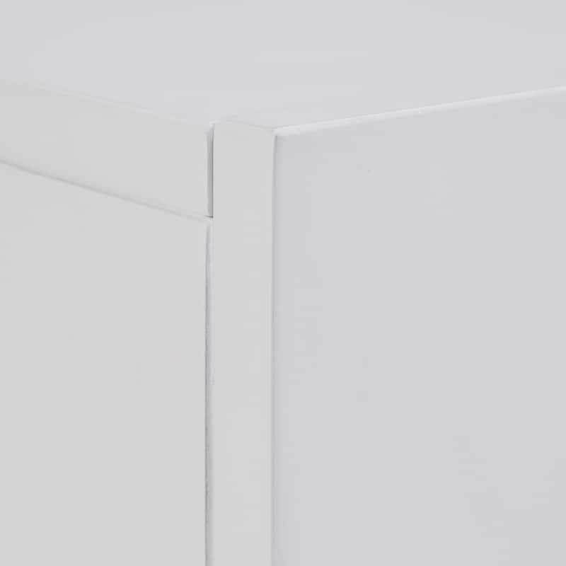 SEI Furniture Larry Industrial White Electric Fireplace